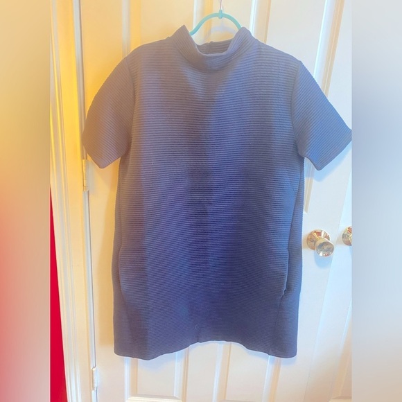 French Connection size eight navy blue/ bark blue dress with pockets - Picture 1 of 8